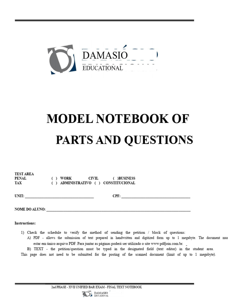 FGV OAB Sheet Model | PDF