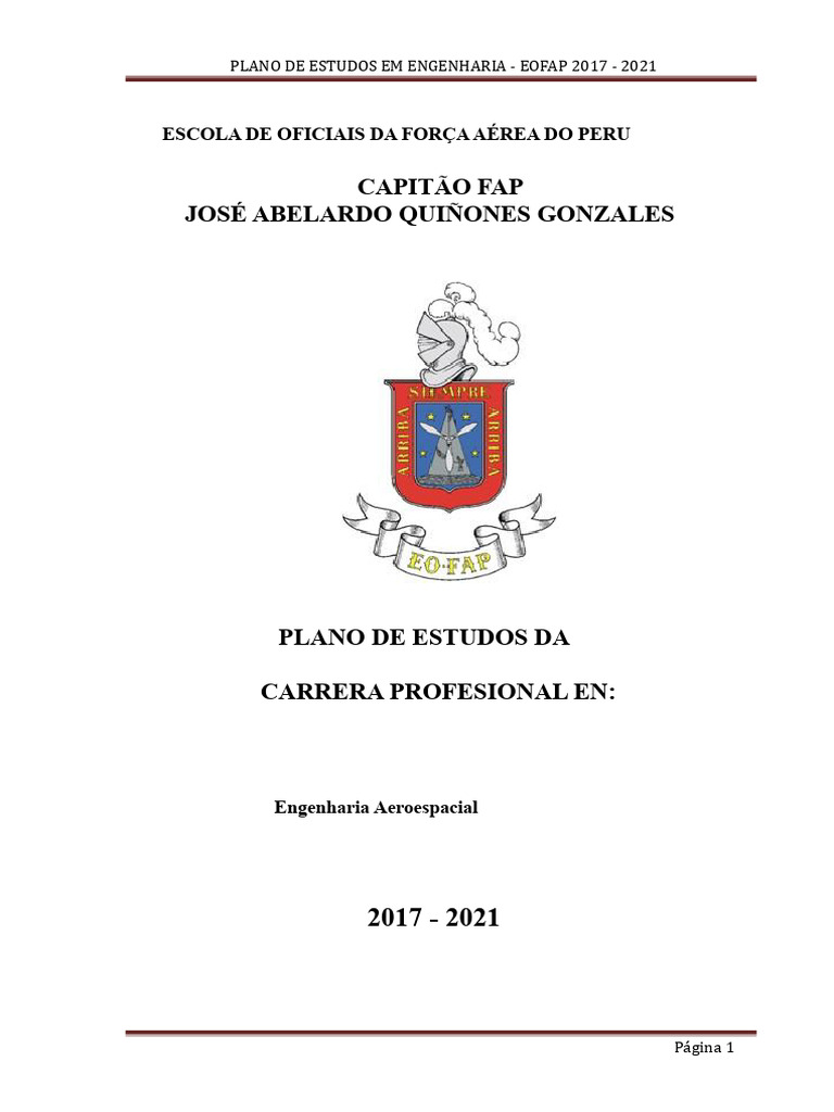 Plano de Estudos em Engenharia EOFAP 2017-2021 | PDF | Aprendizado ...