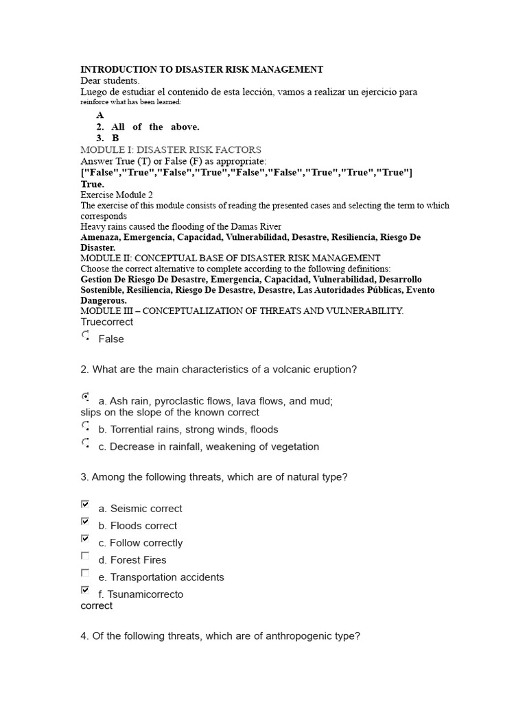 INTRODUCTION TO DISASTER RISK MANAGEMENT | PDF | Tsunami | Earthquakes
