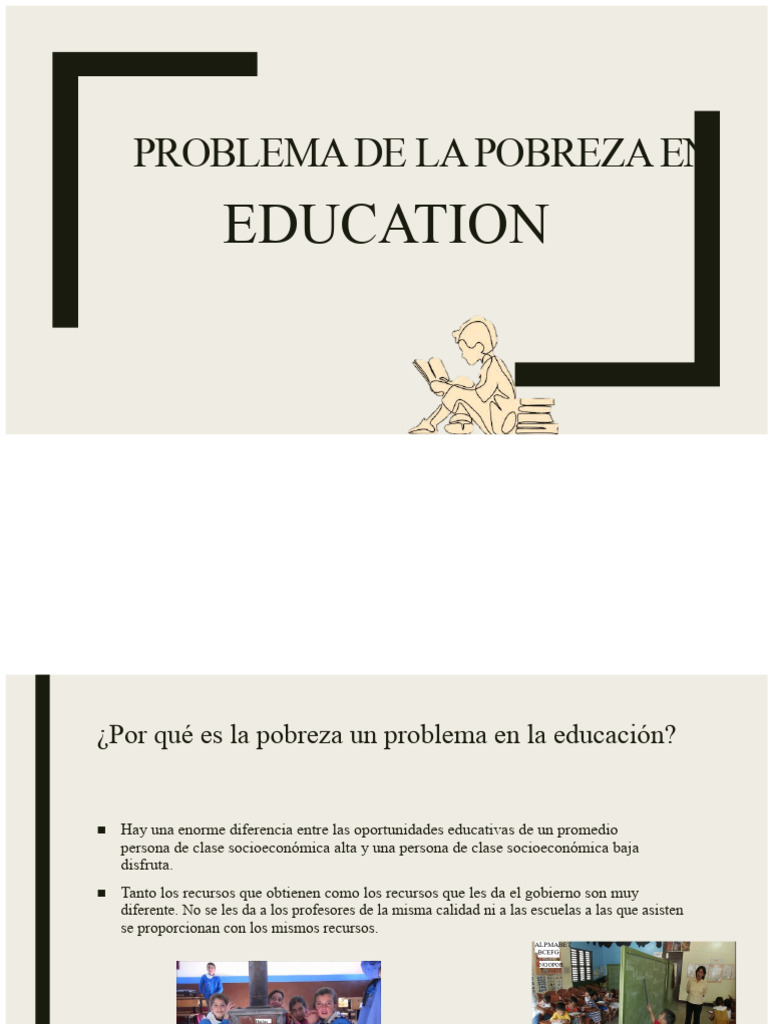 El Problema de La Pobreza en La Educación | PDF | Pobreza | Pobreza e ...