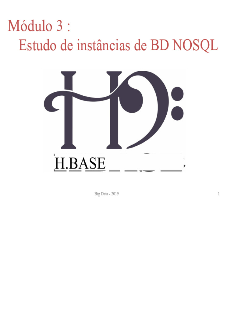 Introdução ao HBase: Banco de Dados NoSQL | PDF | No SQL | Bancos de dados