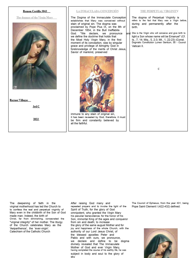412870177 Triptych of the Marian Dogmas | PDF | Mary, Mother Of Jesus ...