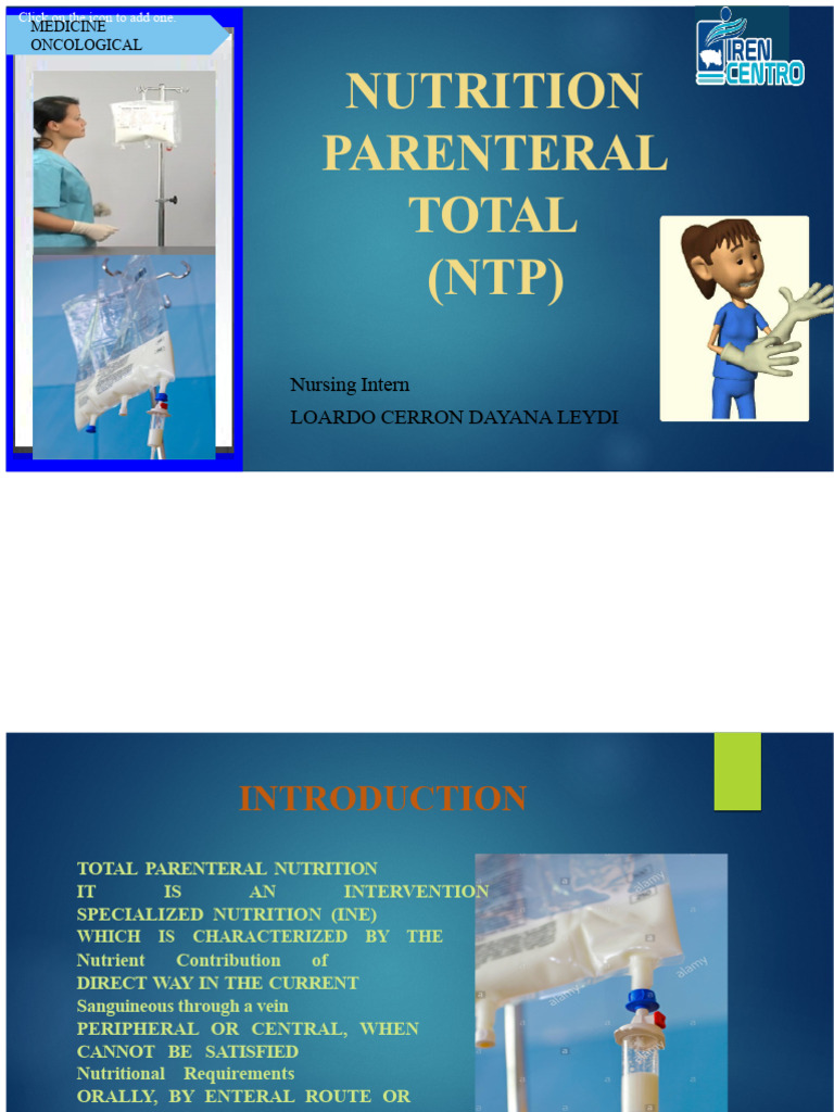 Total Parenteral Nutrition Overview | PDF | Intravenous Therapy | Nutrition