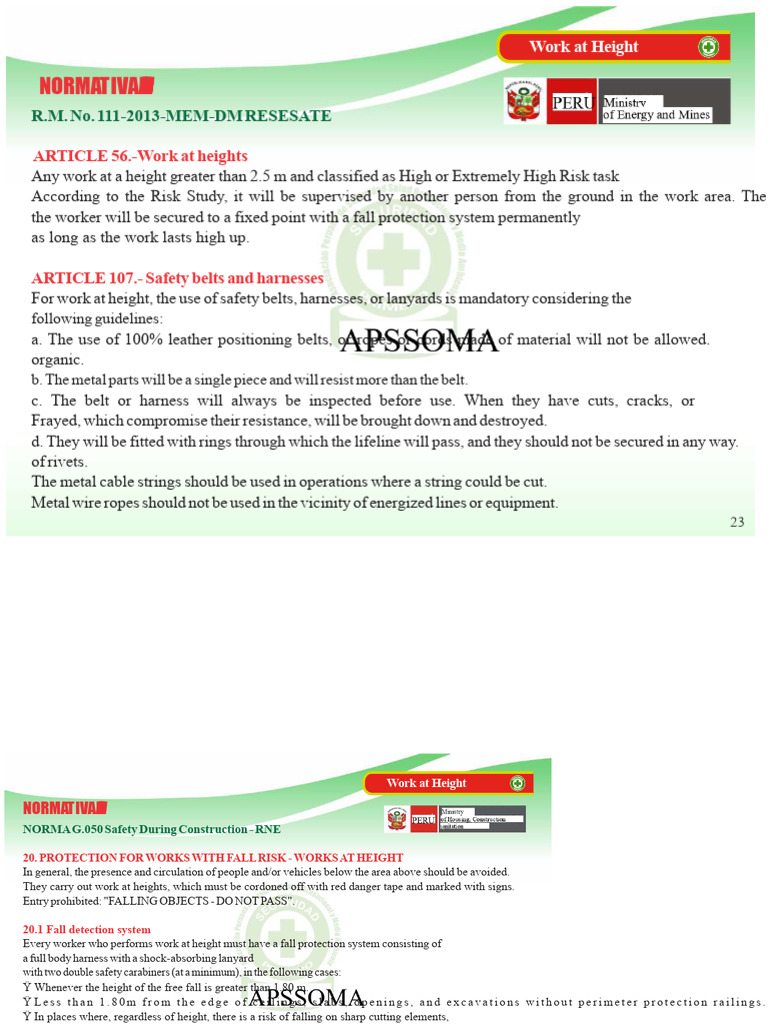 Work at Height Safety Guidelines | PDF | Personal Protective Equipment