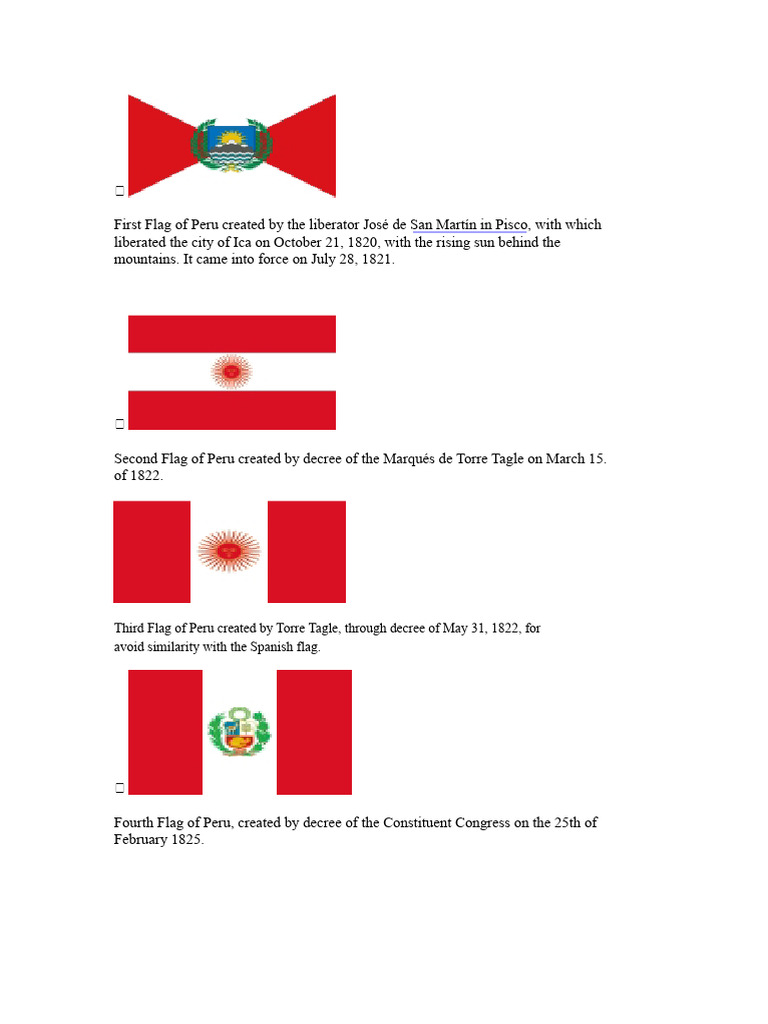 History of Peru's National Flags | PDF