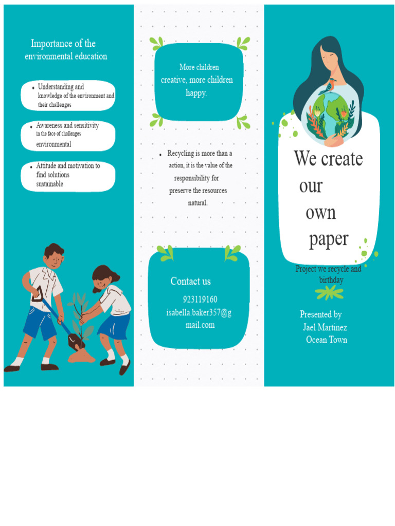 Illustrated Fun Children's Activities Tri-Fold Brochure Purple and Pink ...