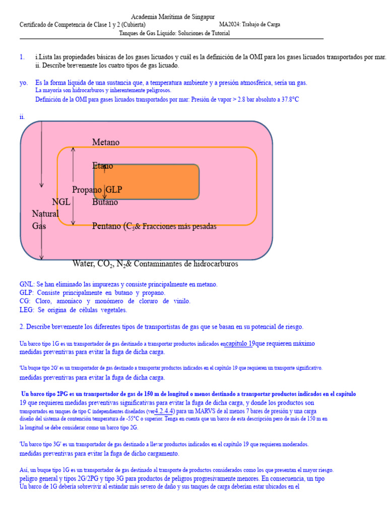 Transporte y Manejo de Gases Licuados | PDF | Gas natural licuado | Gas ...