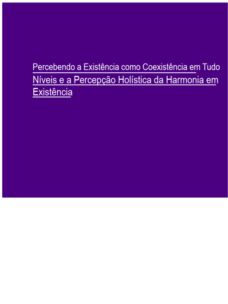 Percebendo A Existência Como Coexistência em A | PDF | Humano | Moléculas