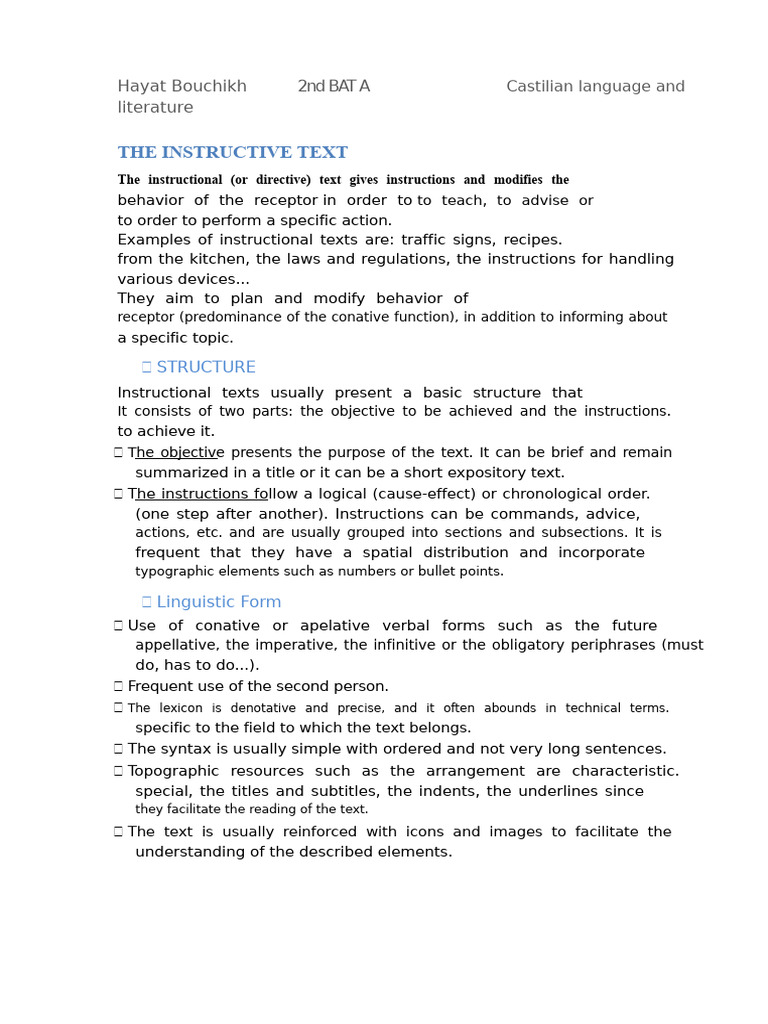 Understanding Instructional and Predictive Texts | PDF | Linguistics ...