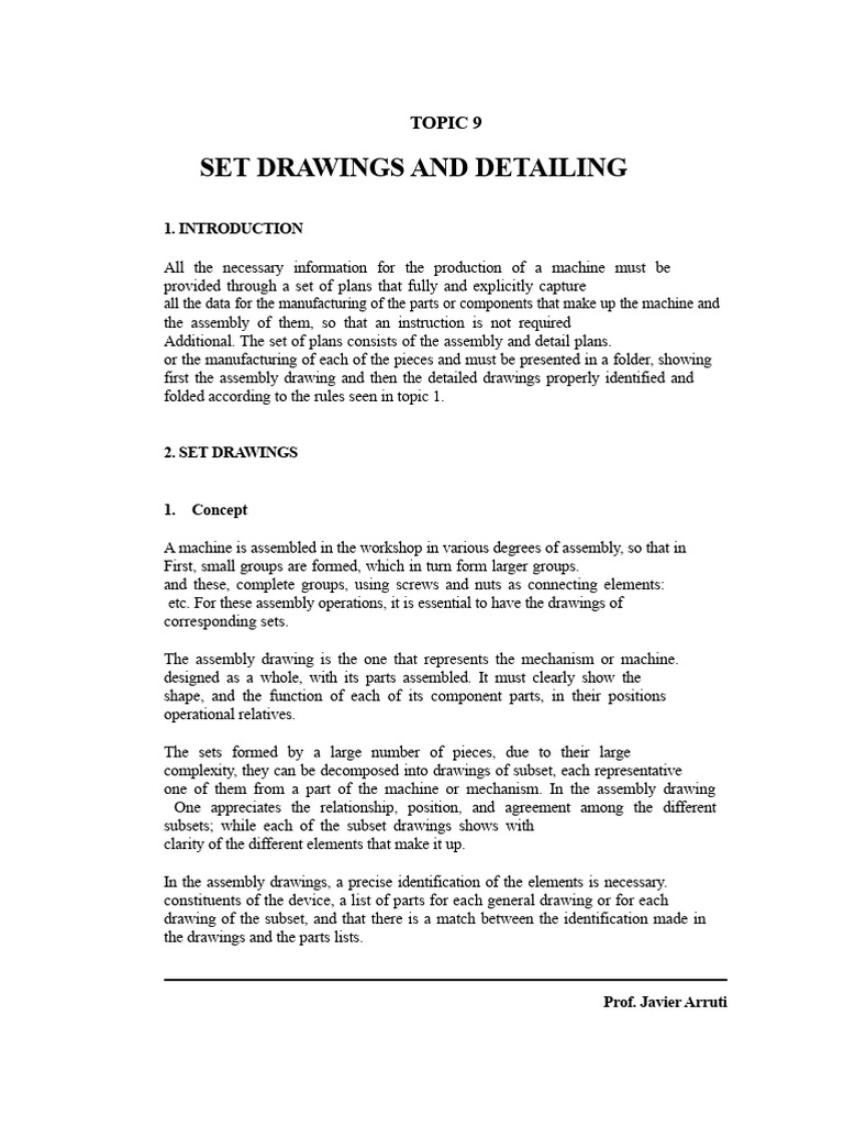 Set Drawings and Detailing Guide | PDF | Drawing | Dimension