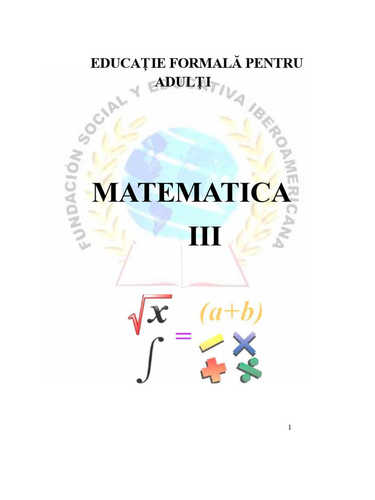 Modul de Matematica III | PDF