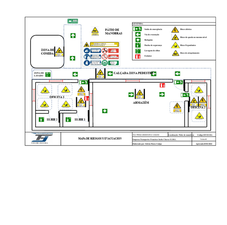 Mapa de Riscos e Evacuação SST-D-10A | PDF