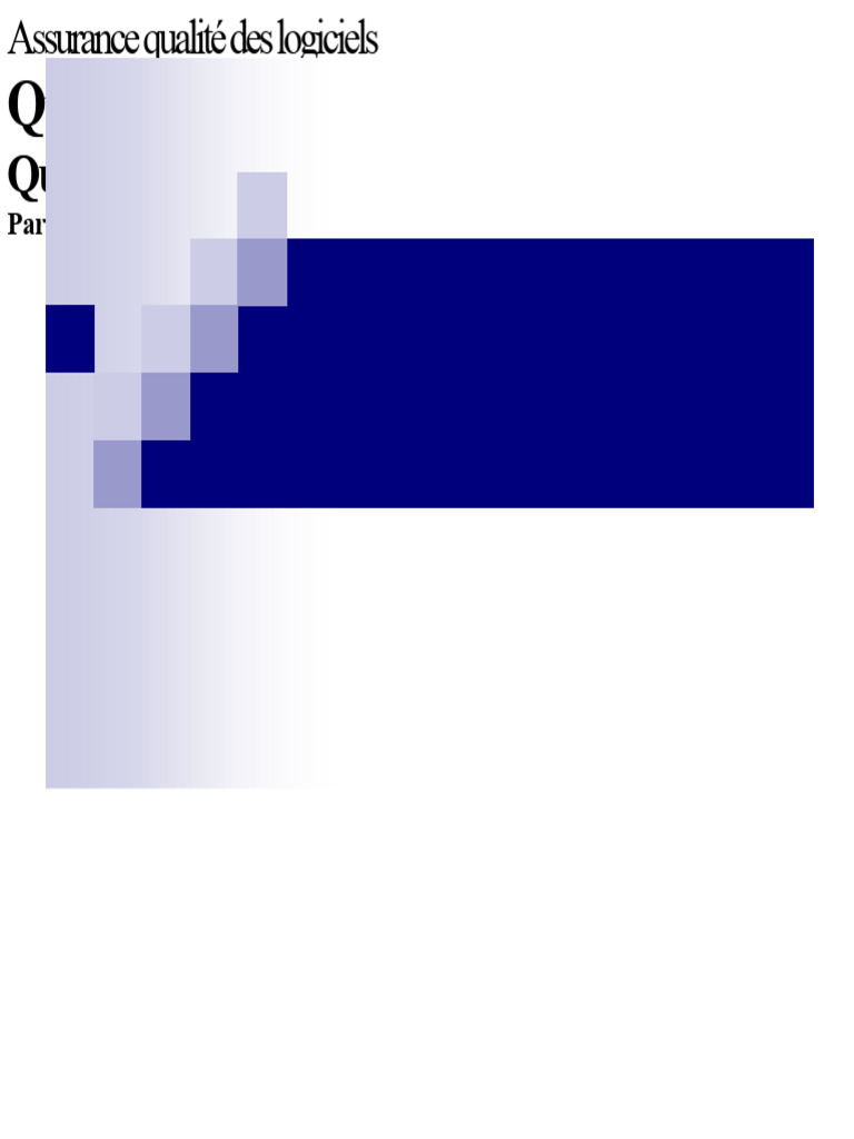 Assurance Qualité des Logiciels : Normes et Modèles | PDF | Management ...