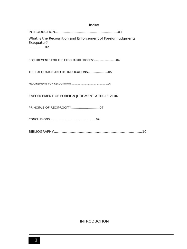Exequatur Process for Foreign Judgments | PDF | Judgment (Law ...