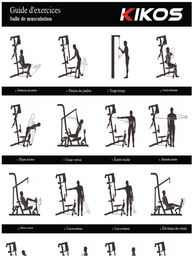 Guide d'exercices en salle de musculation | PDF