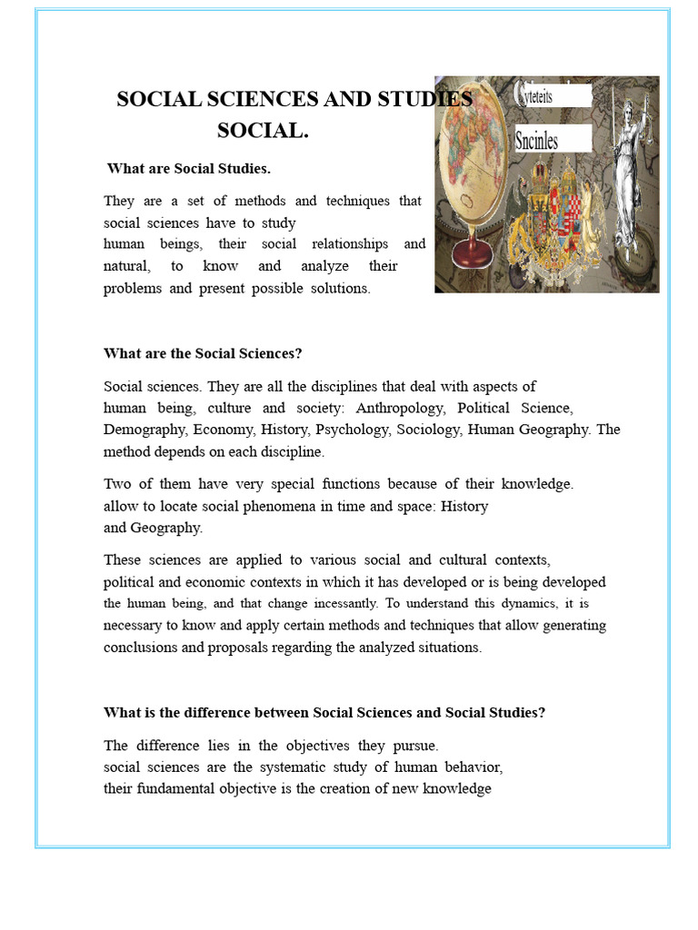 Social Sciences and Social Studies | PDF | Social Sciences | Science