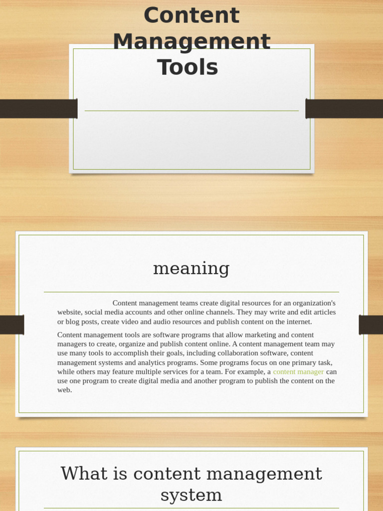 Content Management & | PDF | Word Press | Websites