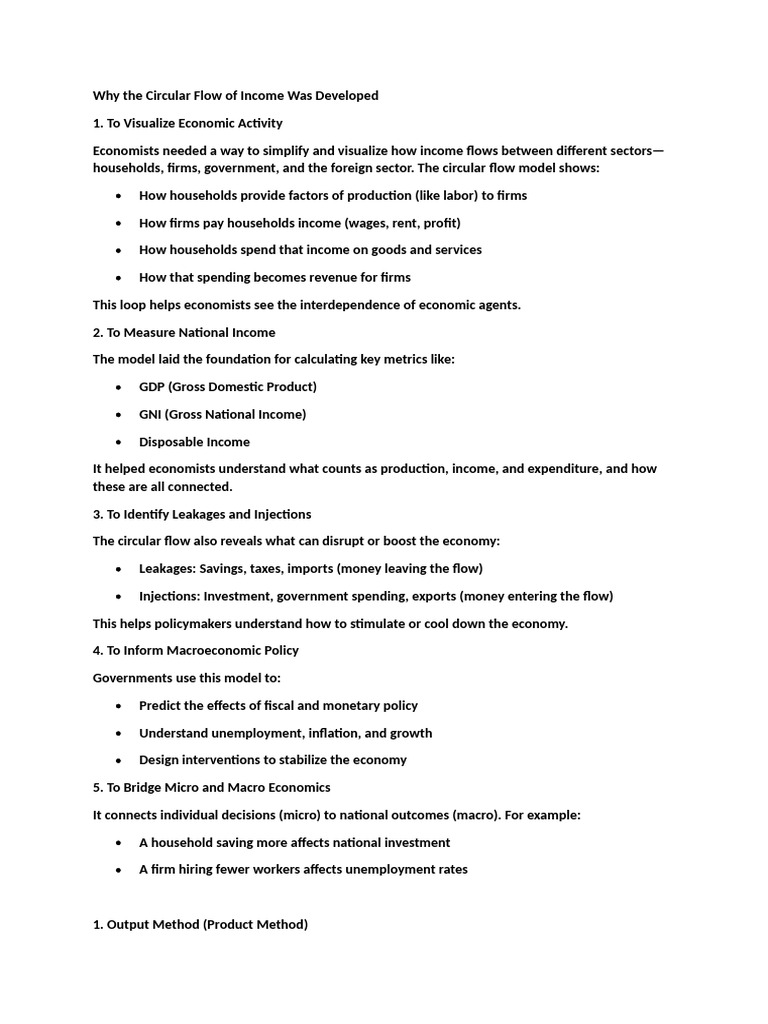 Understanding Circular Flow of Income | PDF | Gross Domestic Product ...