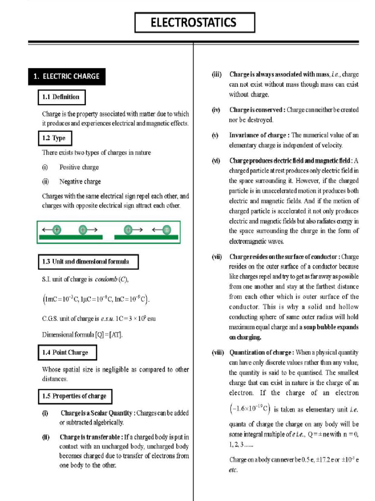 Electro Statics | PDF