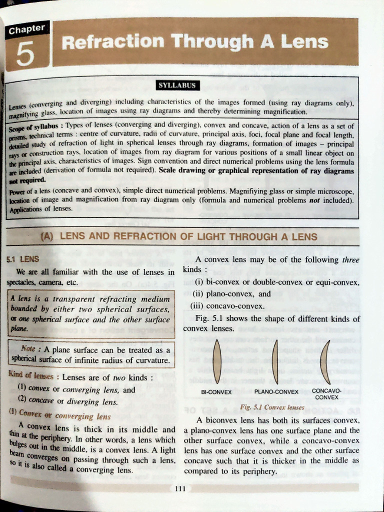 Refraction Through A Lens | PDF