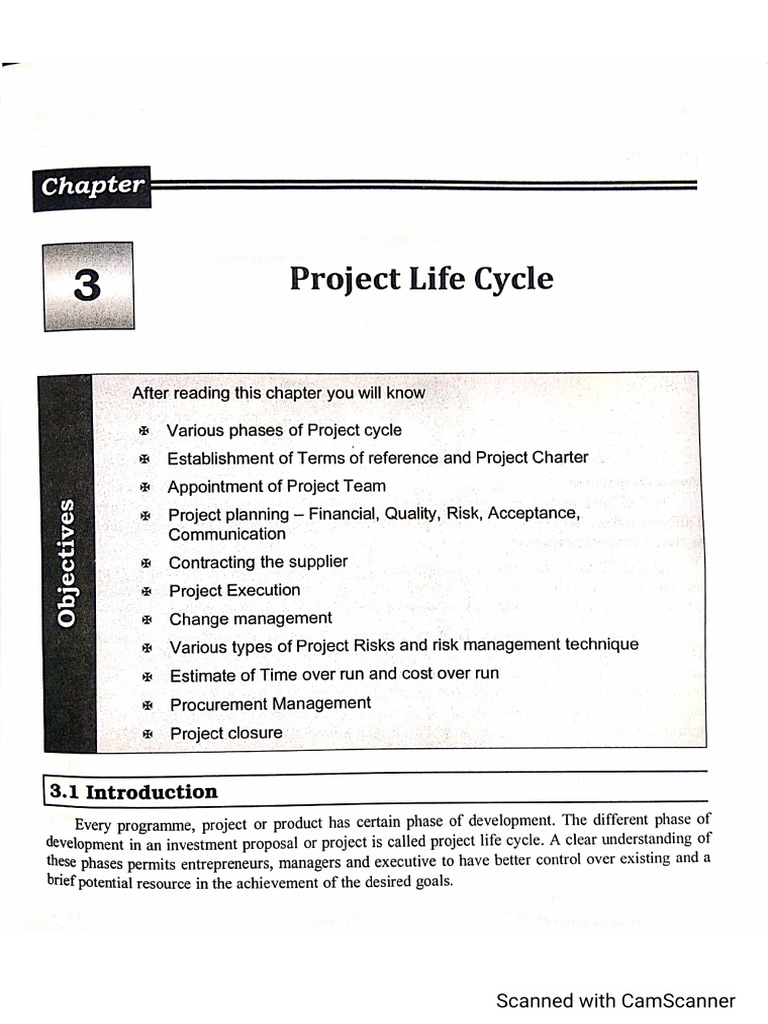 3rd Chapter, Project Management | PDF