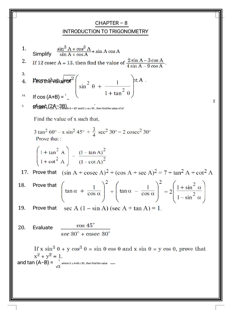Introduction to Trigonometry Concepts | PDF