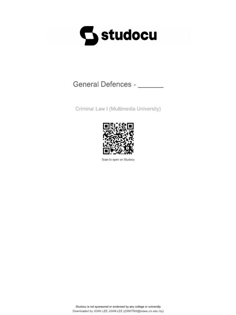 GENERAL Defences Studocu | PDF