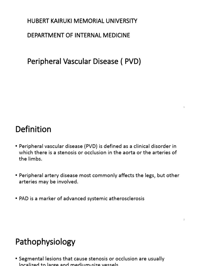 Understanding Peripheral Vascular Disease | PDF | Ischemia ...