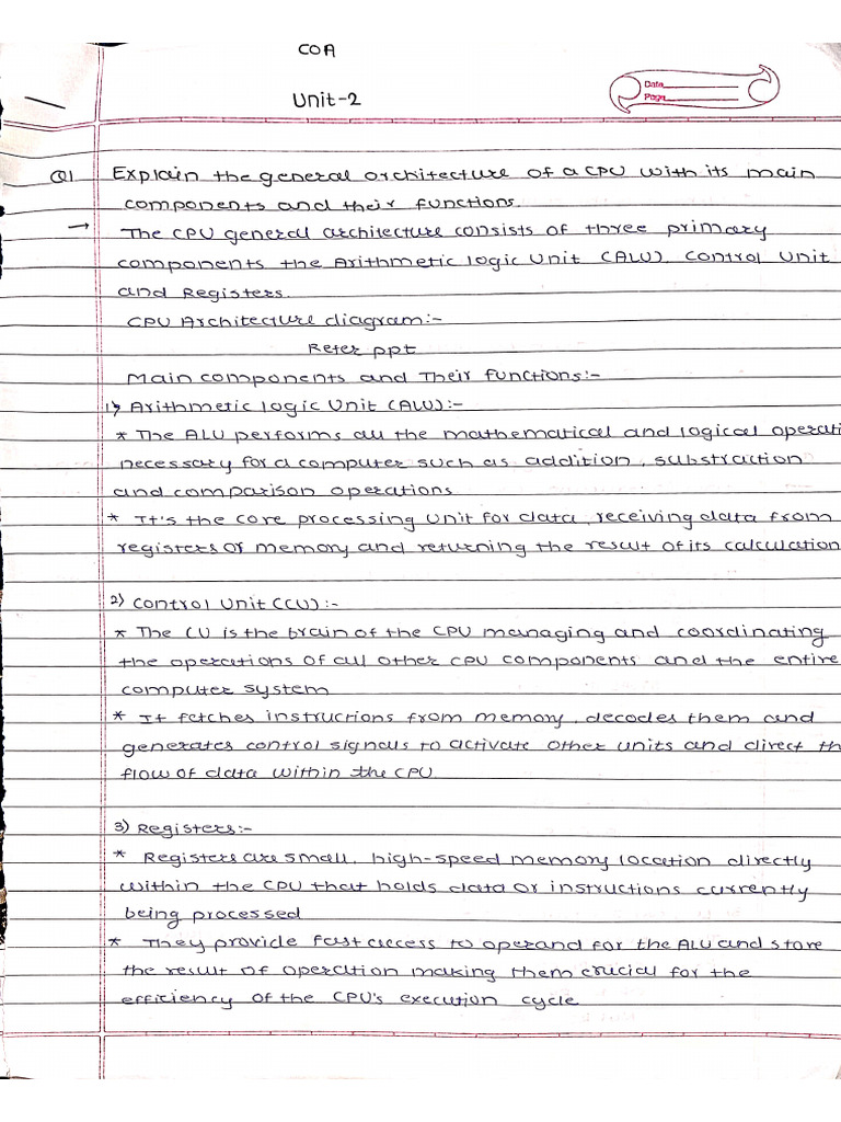 COA Unit 2 Solution | PDF