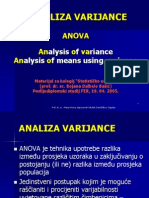 Anova I Primjena