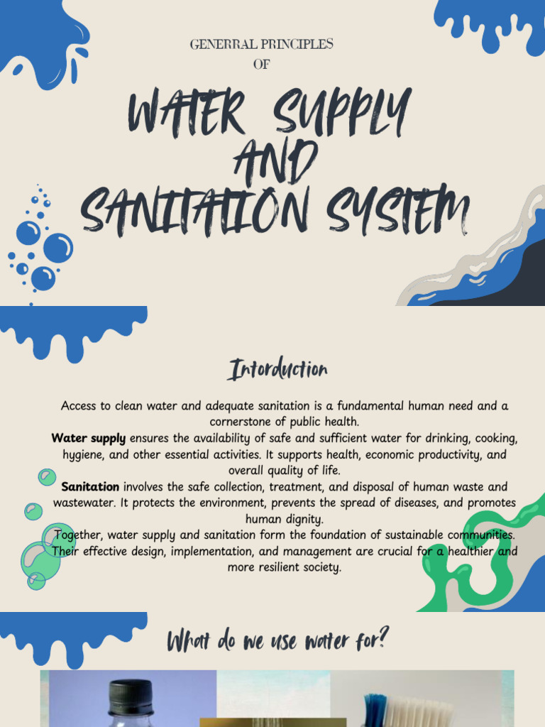 Water Supply and Sanitation Principles | PDF | Drinking Water | Sanitation