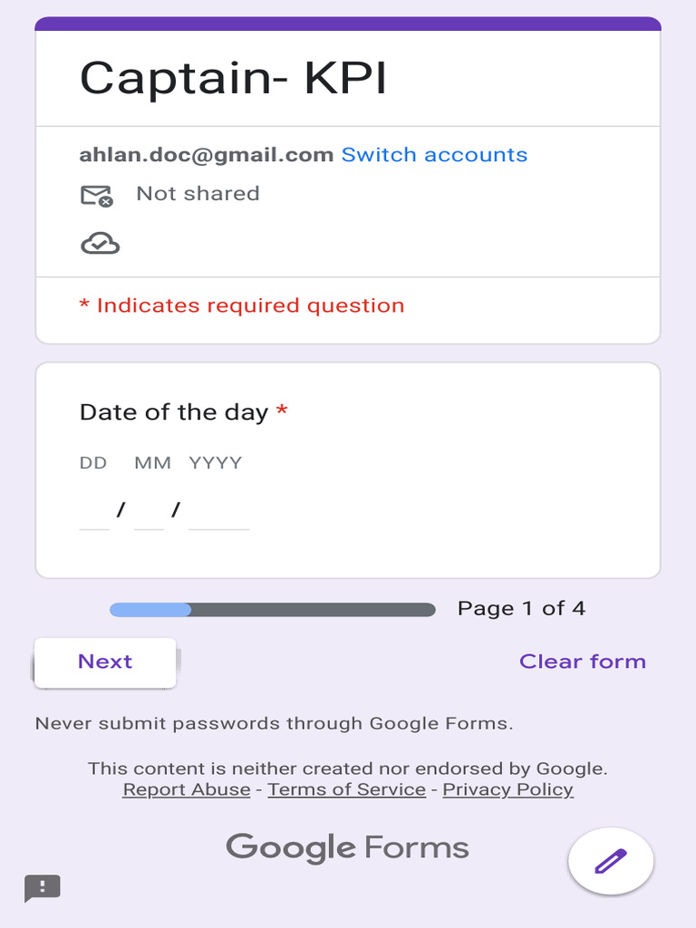 Captain KPI Submission Form Guide | PDF