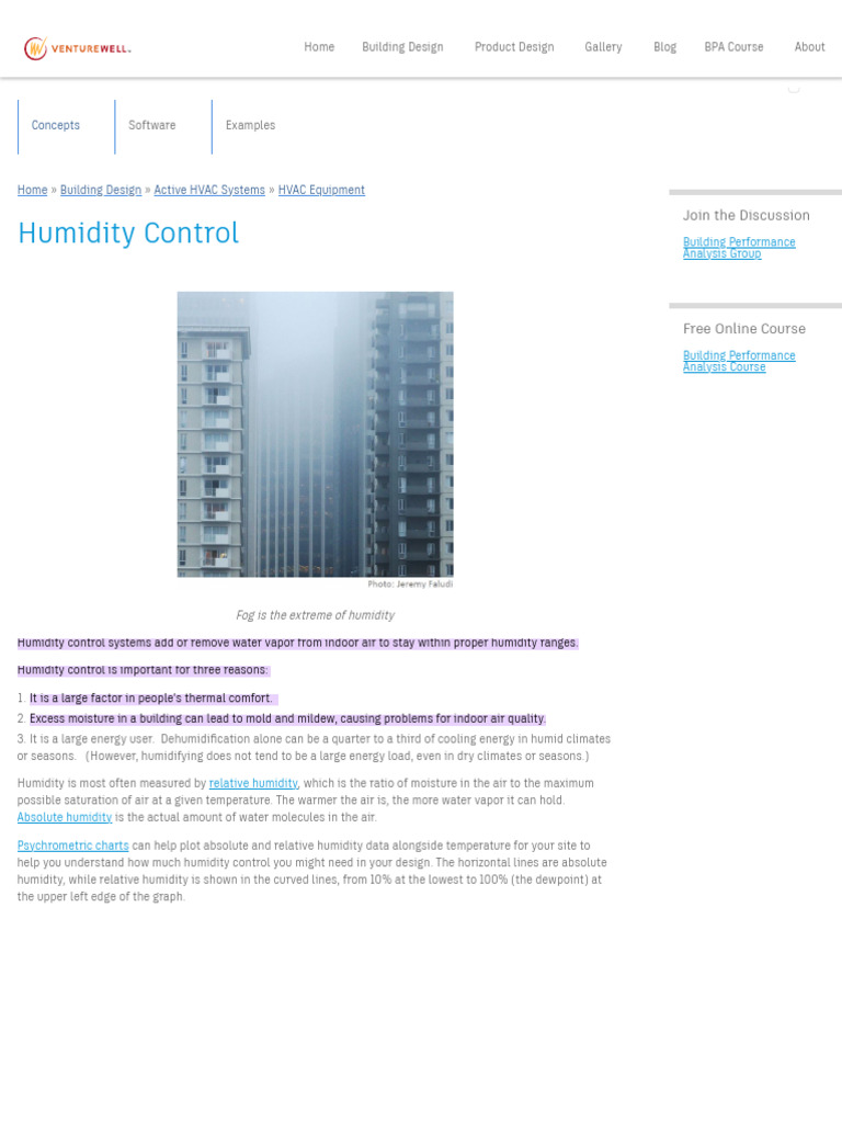 Effective Humidity Control in HVAC Systems | PDF | Humidity ...