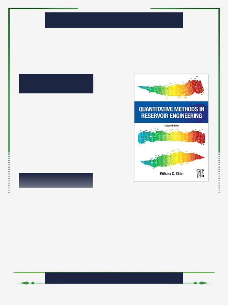Quantitative Methods in Reservoir Engineering 2nd Edition Wilson C ...