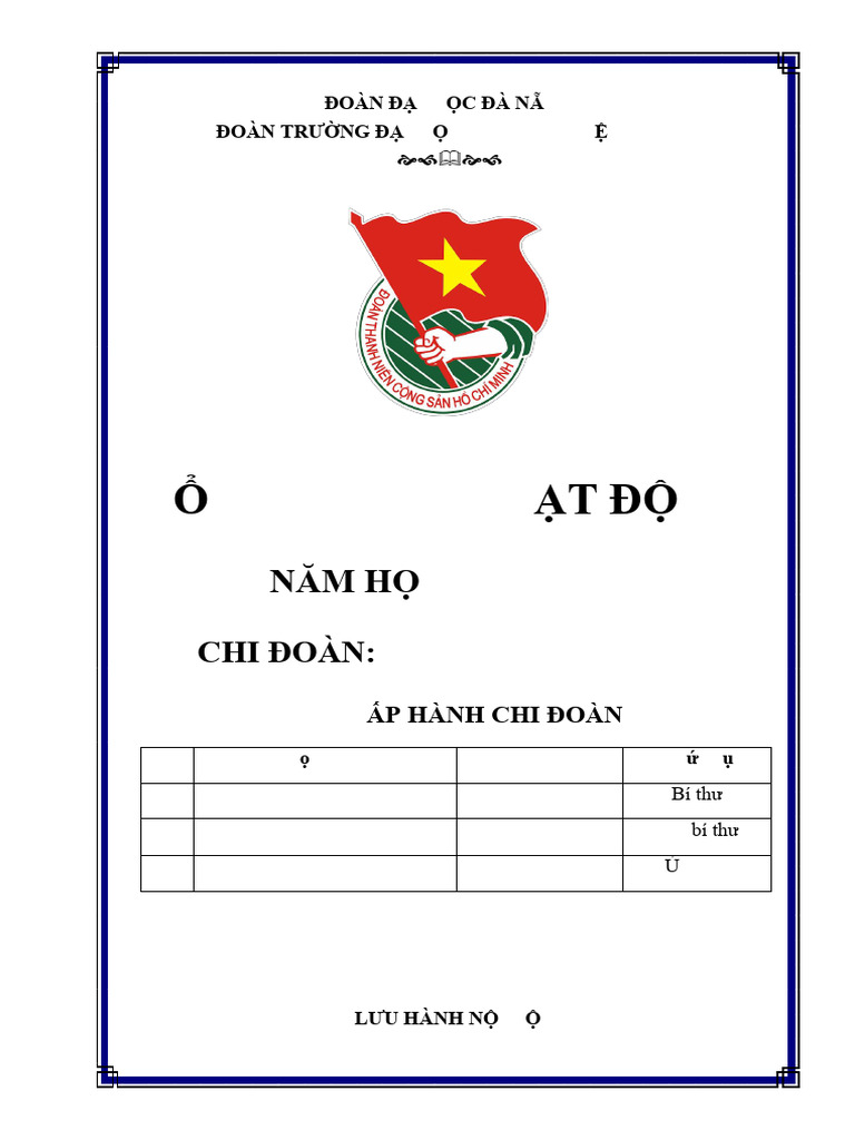 Bìa S Theo Dõi Ho T Đ NG Chi Đoàn Năm 2022-2023 | PDF