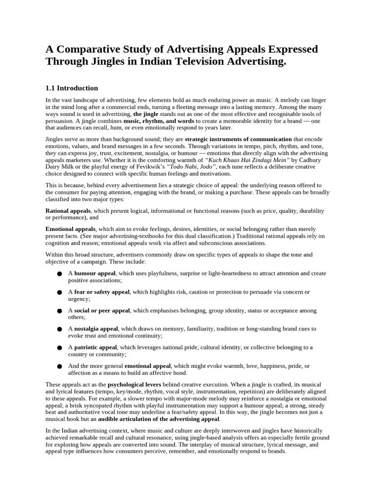 Dissertation (Jingles) PRINT | PDF | Advertising | Brand