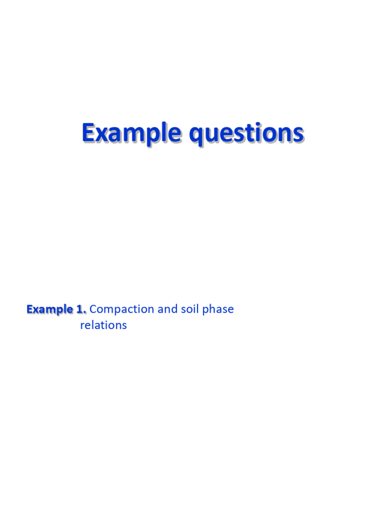 Soil Compaction Calculations and Examples | PDF | Density | Soil
