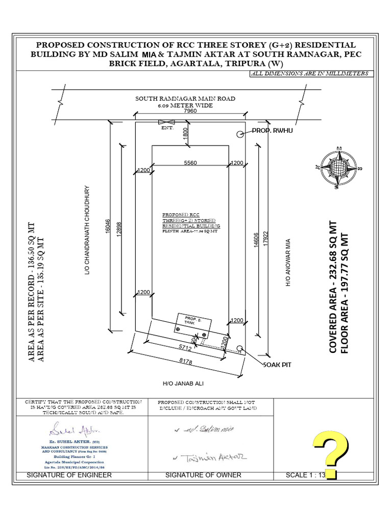 RCC G+2 Residential Building Plan Agartala | PDF | Architectural Design ...