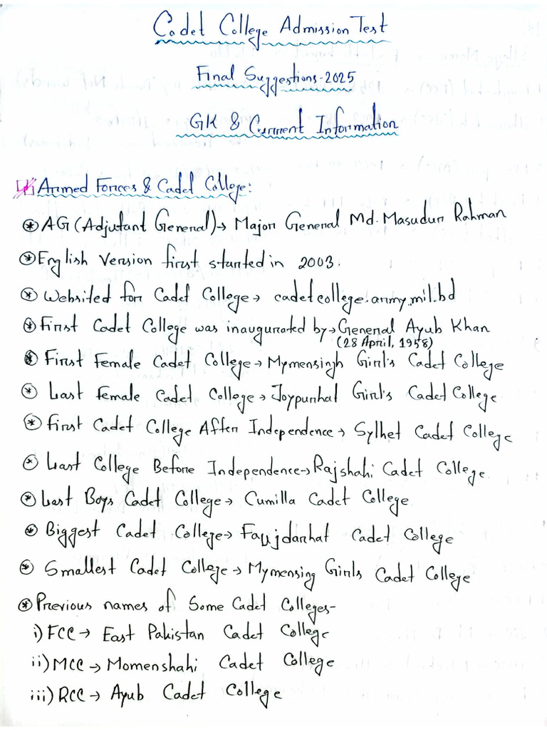 General Knowledge Short Notes | PDF