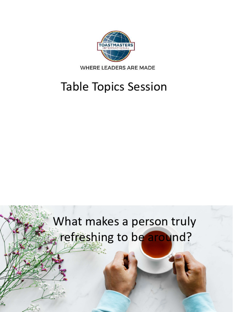 Engaging Table Topics Questions | PDF