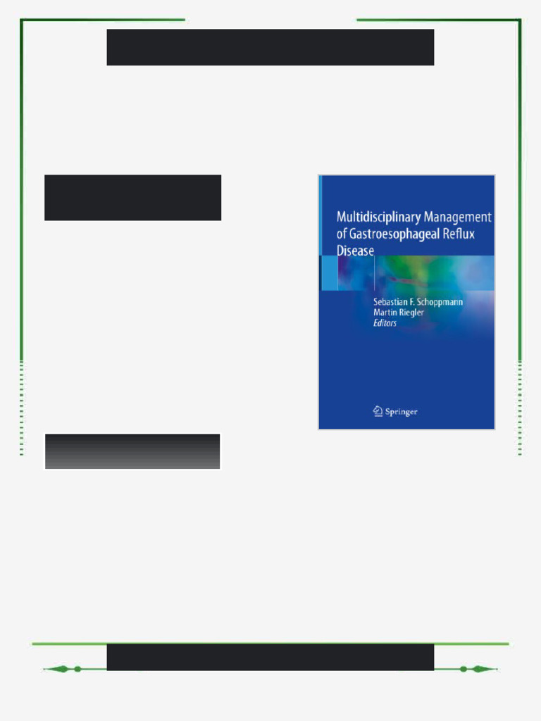 Multidisciplinary Management of Gastroesophageal Reflux Disease ...