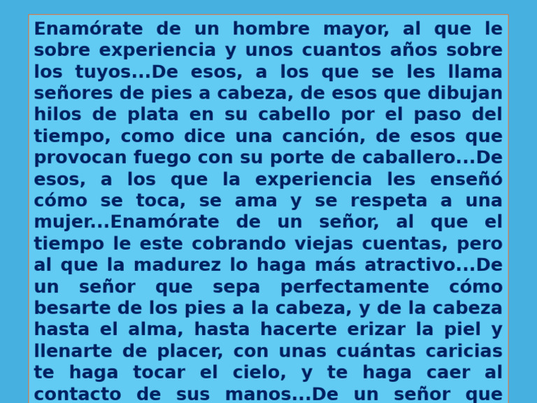 Enamorarse de un Hombre Mayor | PDF