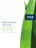 Model Financial Statements The Period of Relative Calm