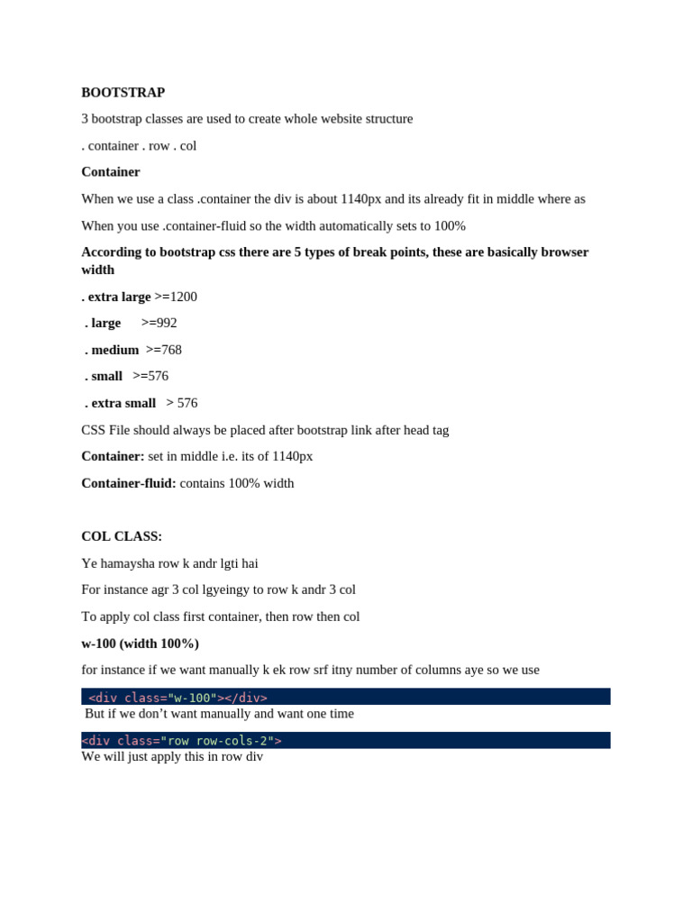 Bootstrap Website Structure Basics | PDF