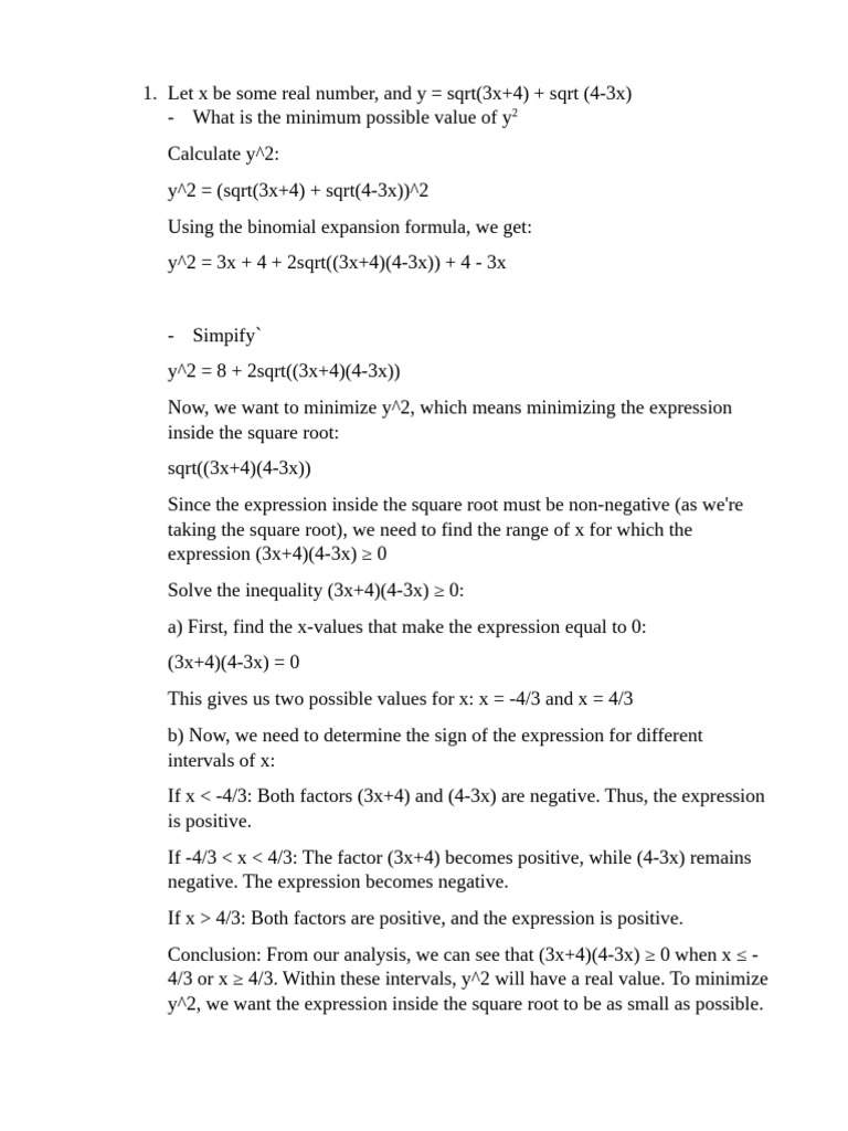 What Is The Value of | PDF | Inequality (Mathematics) | Square Root