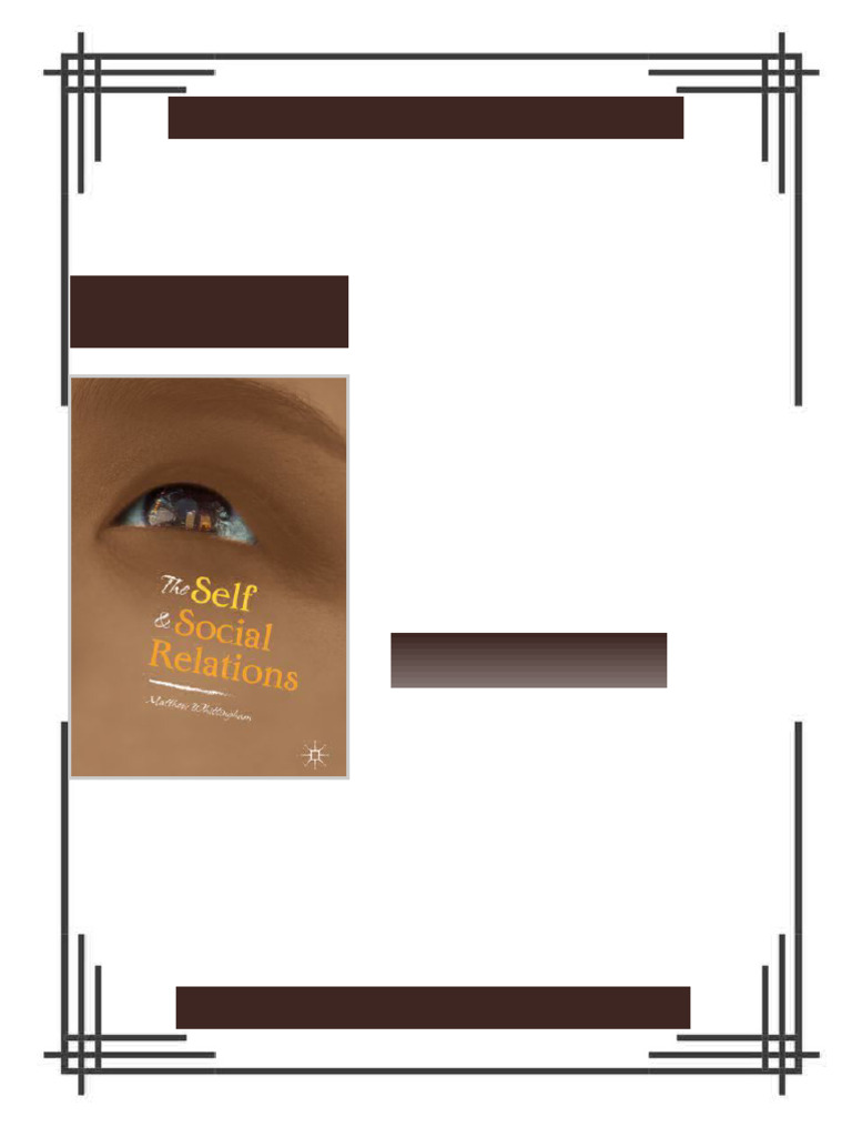 The Self and Social Relations Matthew Whittingham eBook available any ...