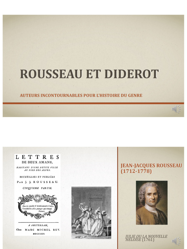 Rousseau et Diderot : Révolution du Roman | PDF | Littérature française