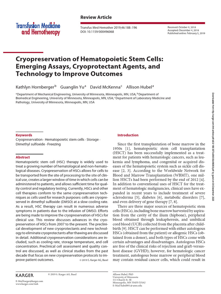 000496068 | PDF | Hematopoietic Stem Cell Transplantation ...