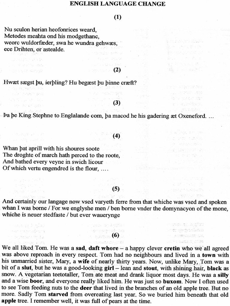 01 - English Language Change | PDF