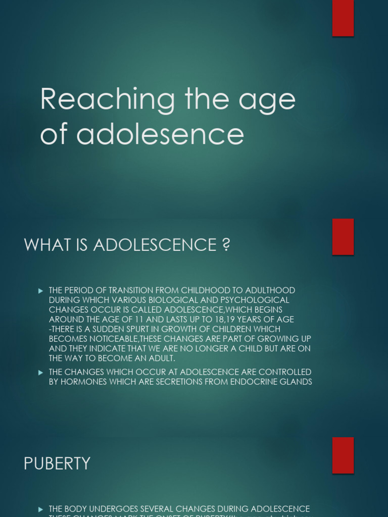 Understanding Adolescence and Growth | PDF | Adolescence | Puberty